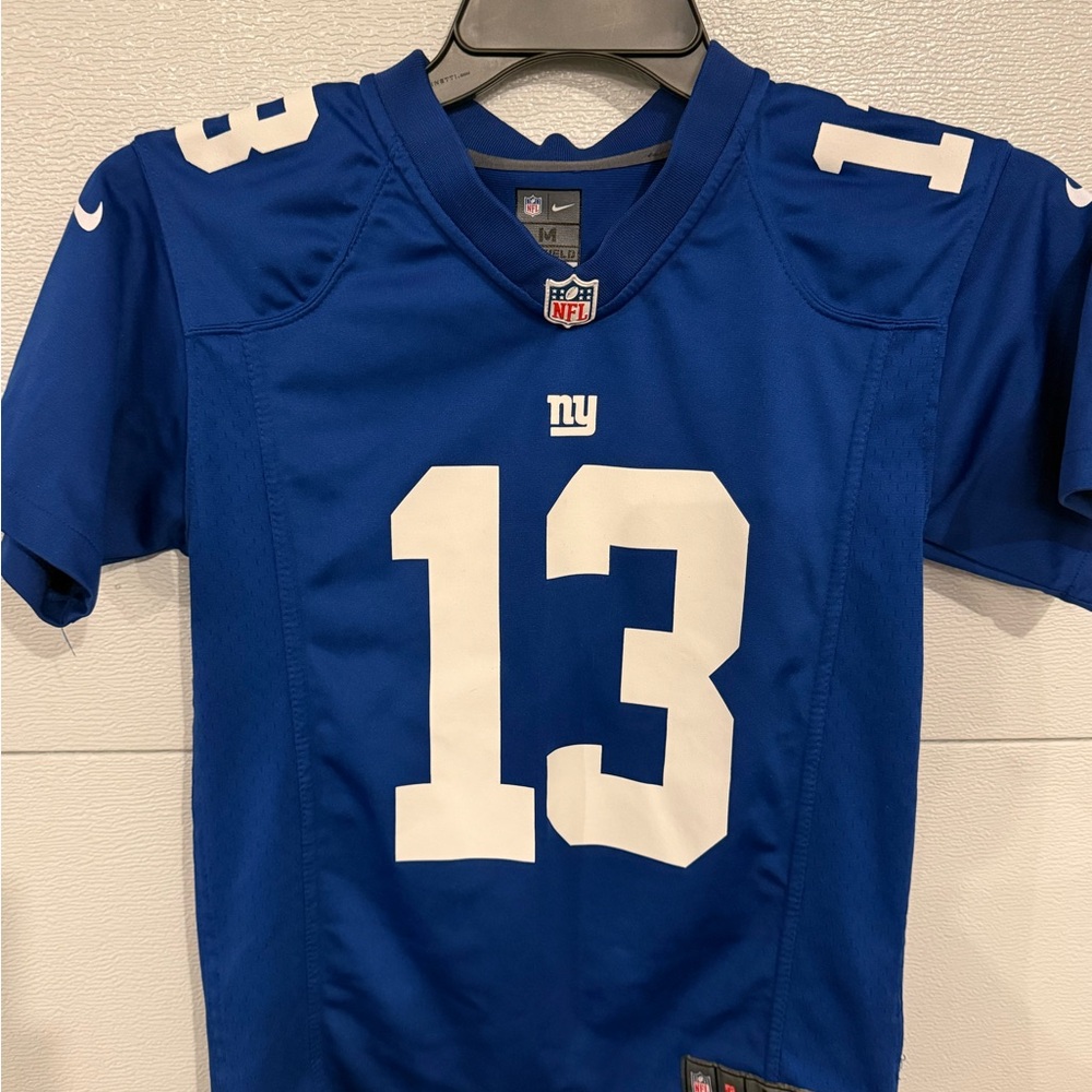 New York Giants Odell Beckham Jr #13 Nike On Field Jersey Blue Youth Medium